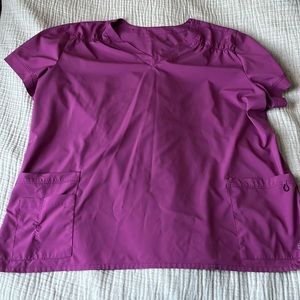 White cross fit scrub top